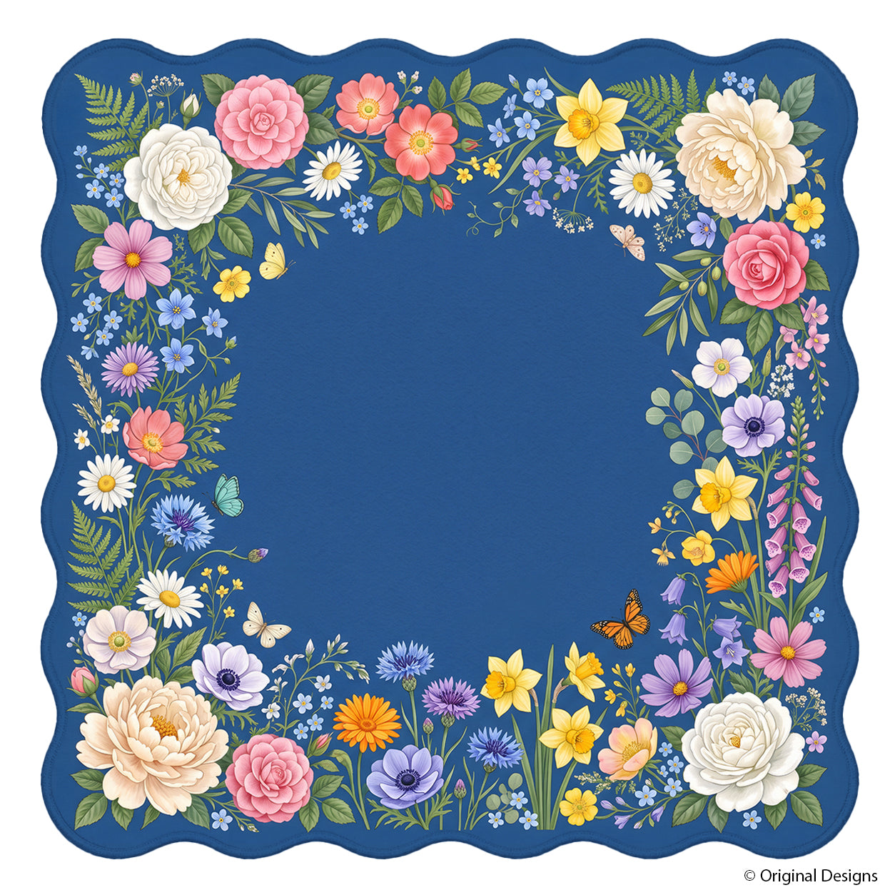 wavy border mahjong mat