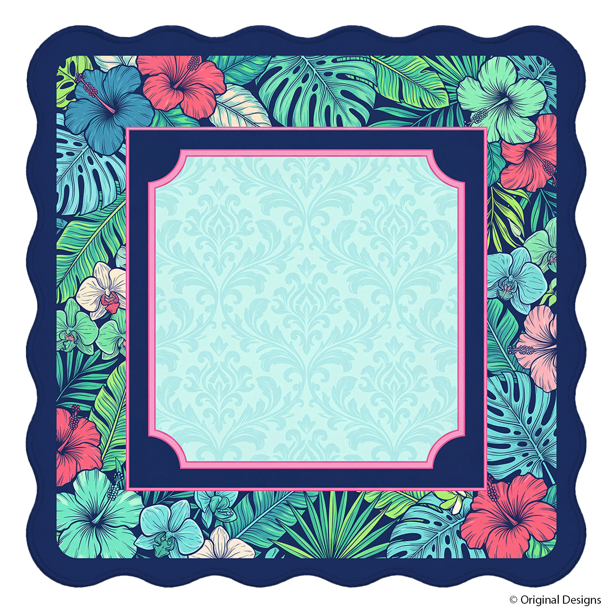 decorative edge mahjong mat
