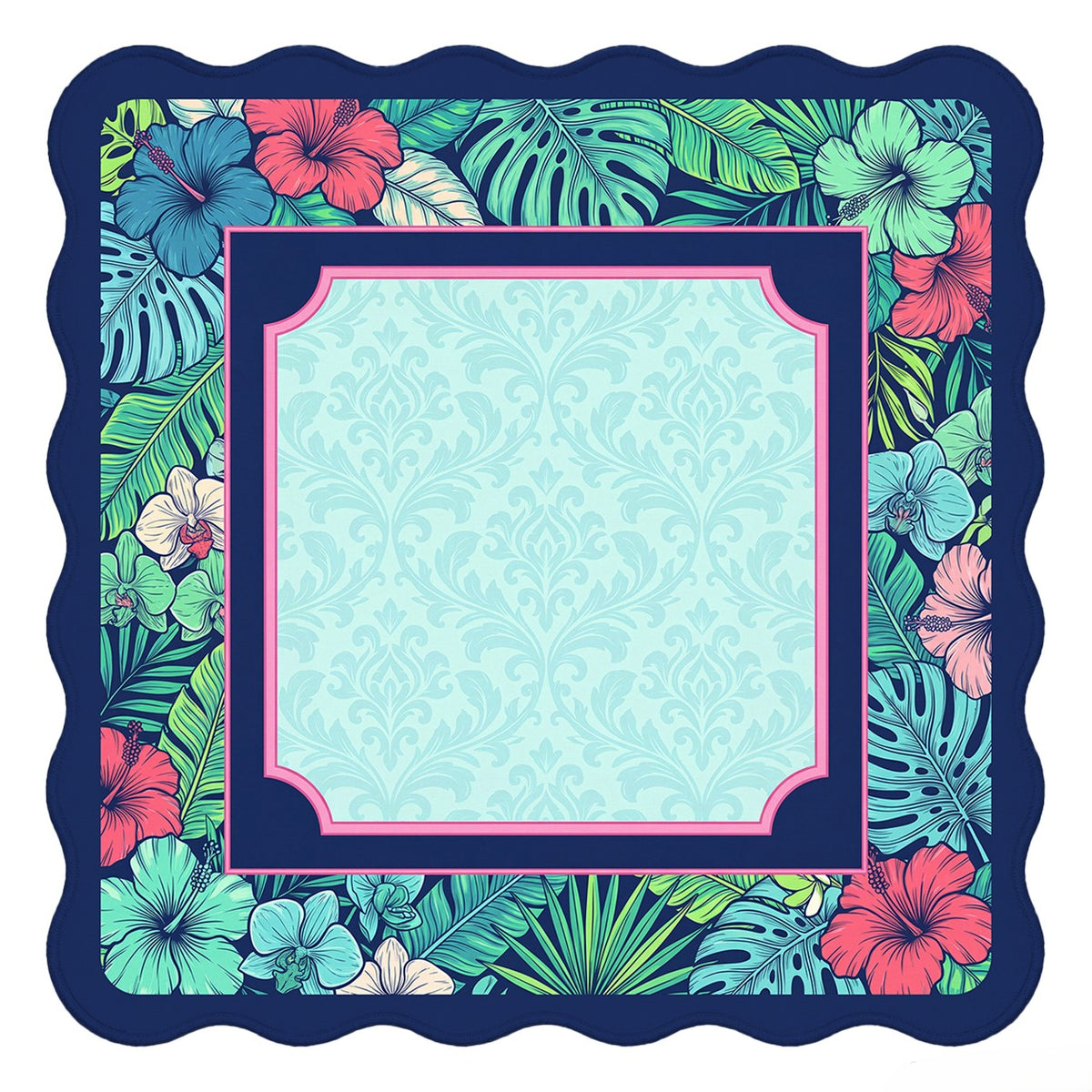 decorative edge mahjong mat